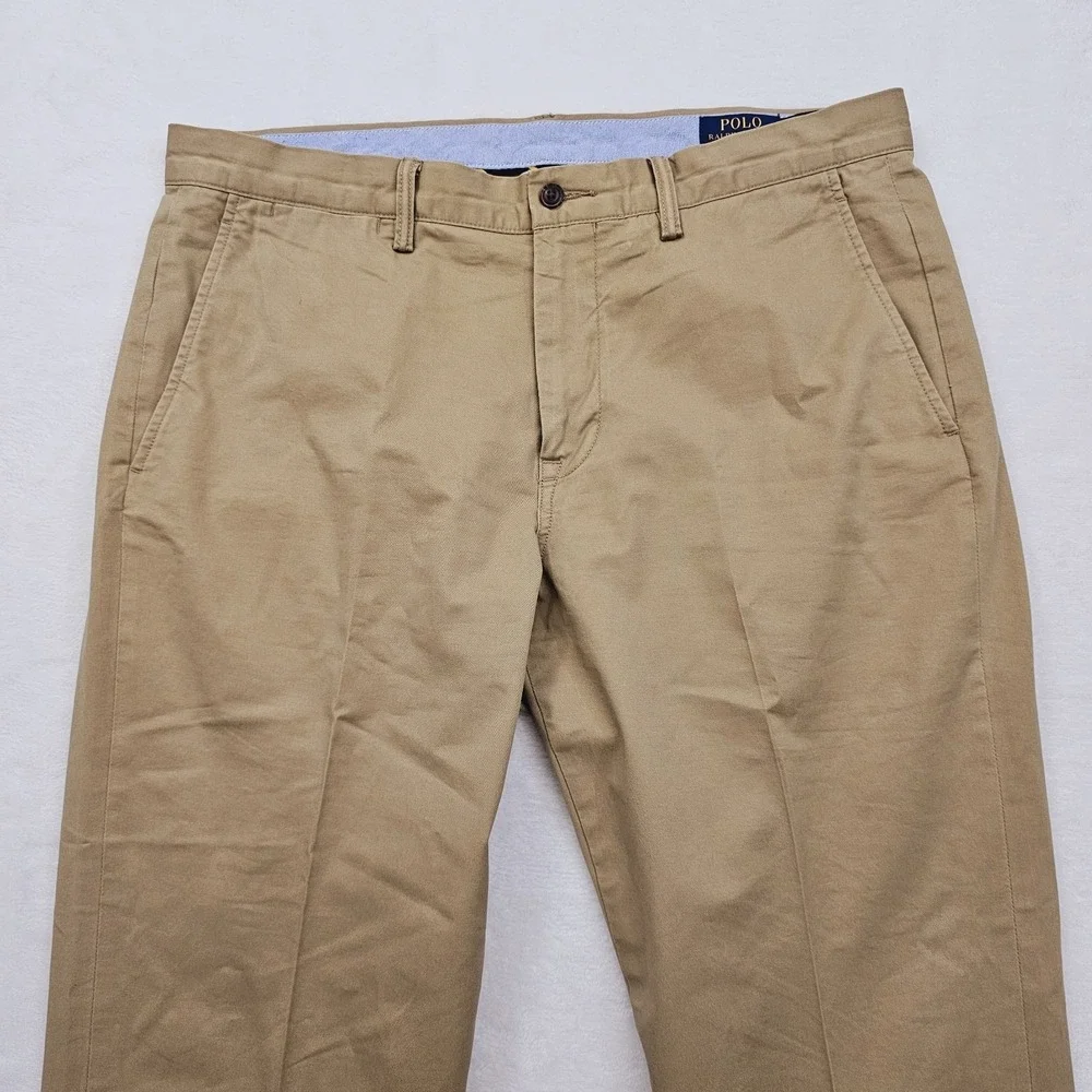 Polo Ralph Lauren Pants‎ Mens 35W 32L Khaki Chino Classic Twill Straight Stretch